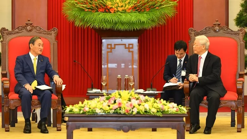 vietnam secretary general and president appreciates japans stance on bien dong sea